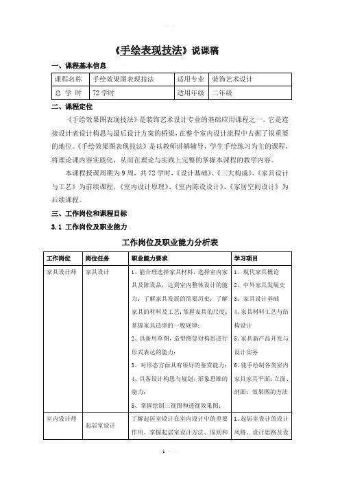 手绘表现技法