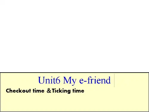 五年级上册英语 (牛津译林版)Unit 6 My e-friend D课件