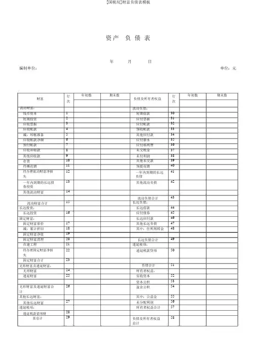 [国税局]资产负债表模板