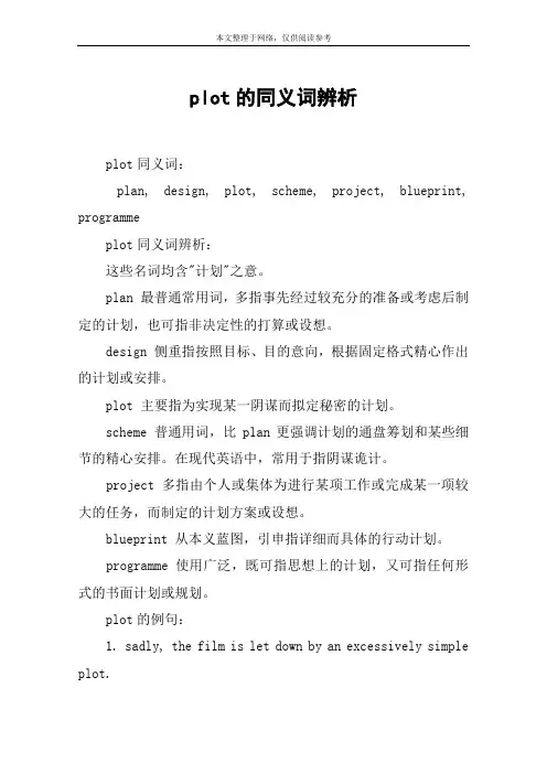 plot的同义词辨析