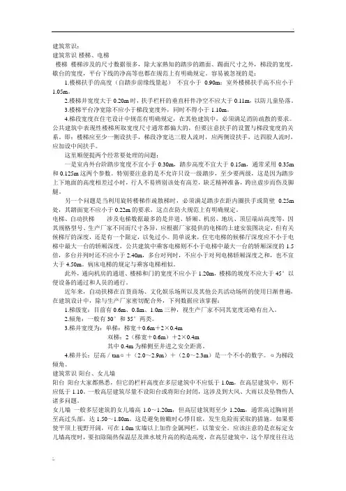 建筑常识大全(经典)