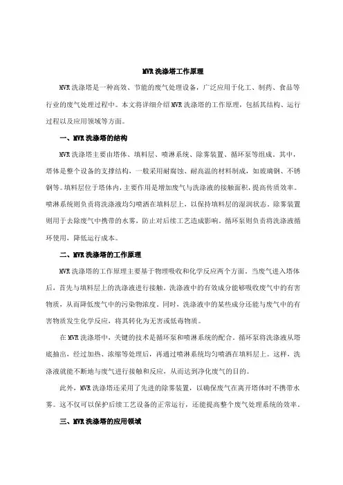 mvr洗涤塔工作原理