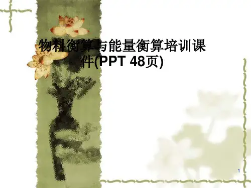 物料衡算与能量衡算培训课件(PPT 48页)