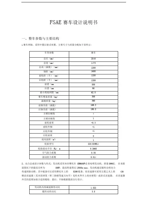 FSAE赛车计算