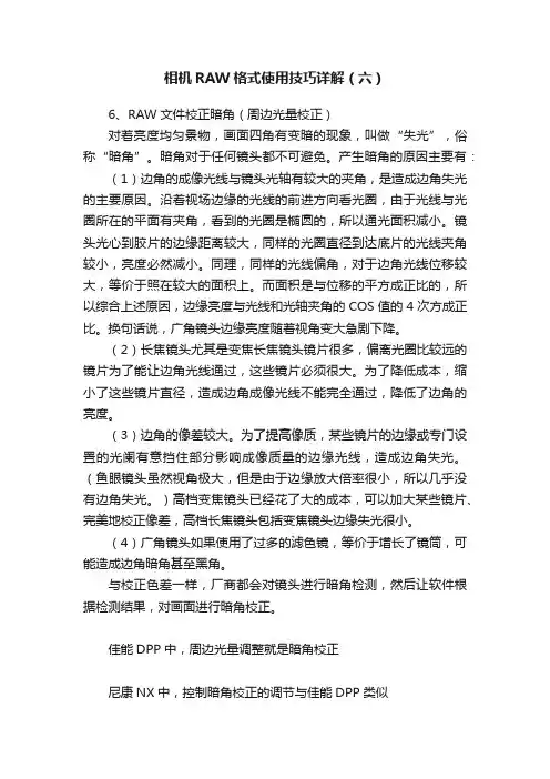 相机RAW格式使用技巧详解（六）
