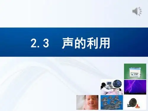 人教版八年级物理上册课件：第二章 第3节 声的利用 (共38张PPT)