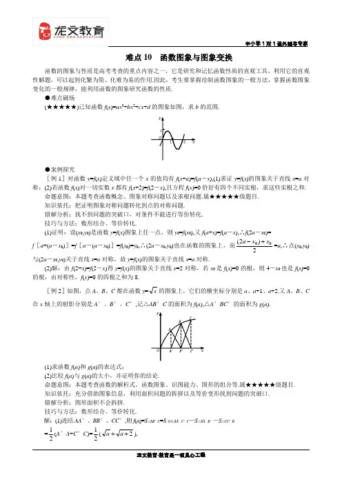 函数的图像变换和例题