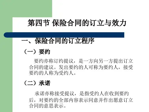 保险合同的订立与效力PPT(14张)