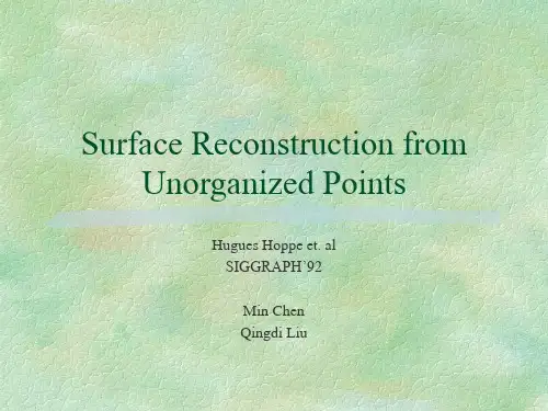 Surface reconstruction from unorganized points