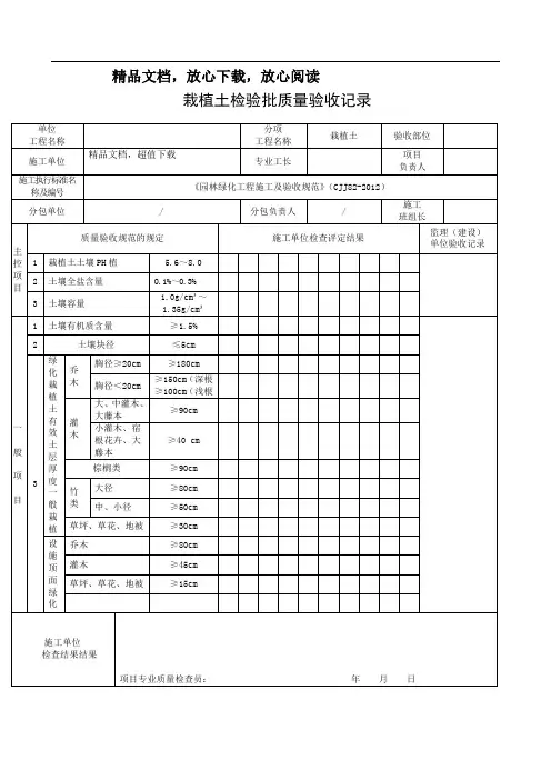 园林工程检验批最新版