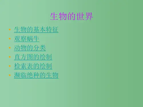 六年级科学上册 第2章 生物世界复习课件 牛津上海版五四制