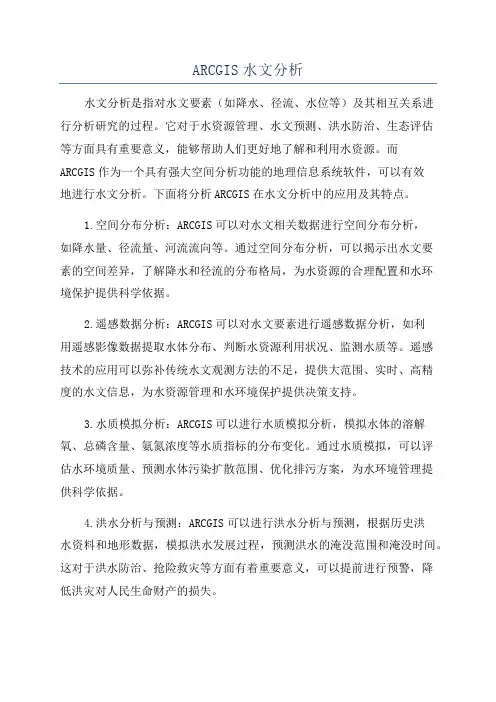ARCGIS水文分析
