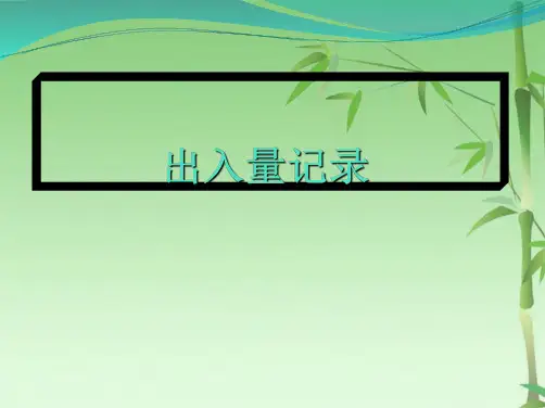 出入量记录(共17张PPT)