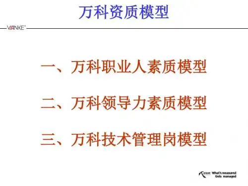 万科职业与管理者资质模型