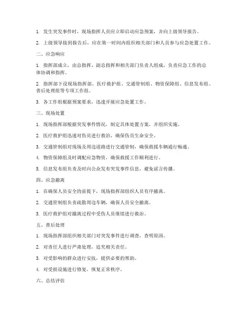 大型活动应急预案操作流程