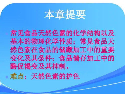 食品化学——色素