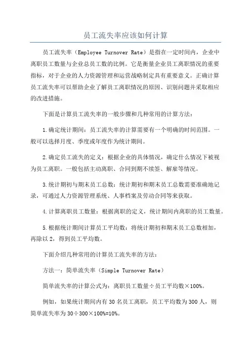 员工流失率应该如何计算