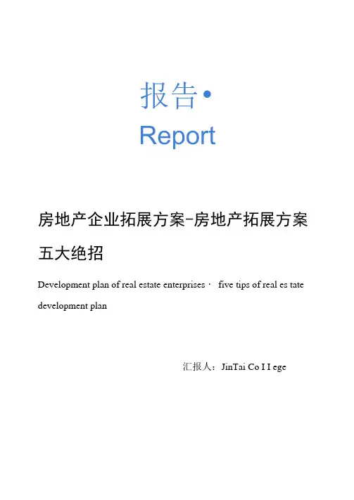 房地产企业拓展方案