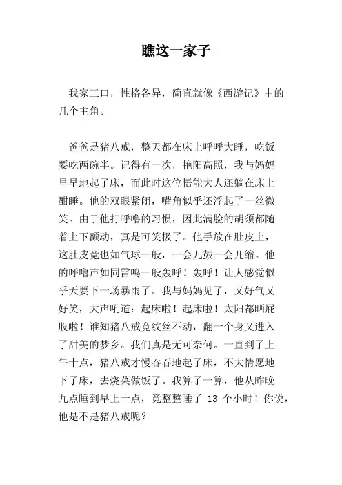 瞧这一家子