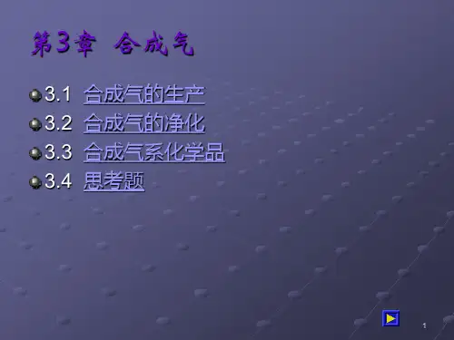 第四讲  合成气