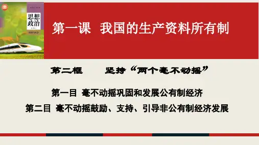 高中政治必修一1.2 两个毫不动摇精品课件