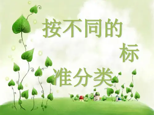 二年级下册数学课件-8.1 按不同的标准分类丨苏教版 (10页)PPT