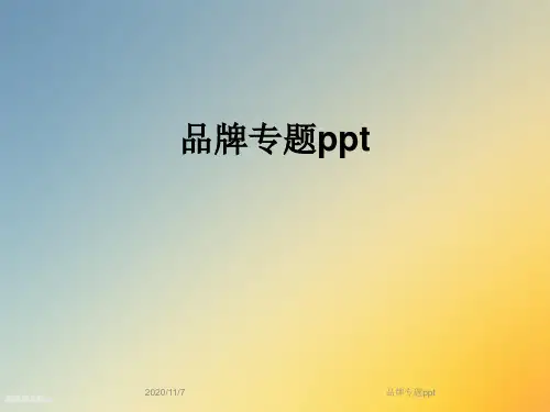 品牌专题ppt