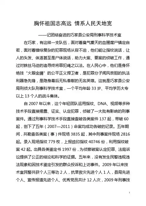 公安局申报三等功先进事迹材料