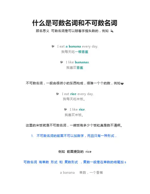 什么是可数名词和不可数名词