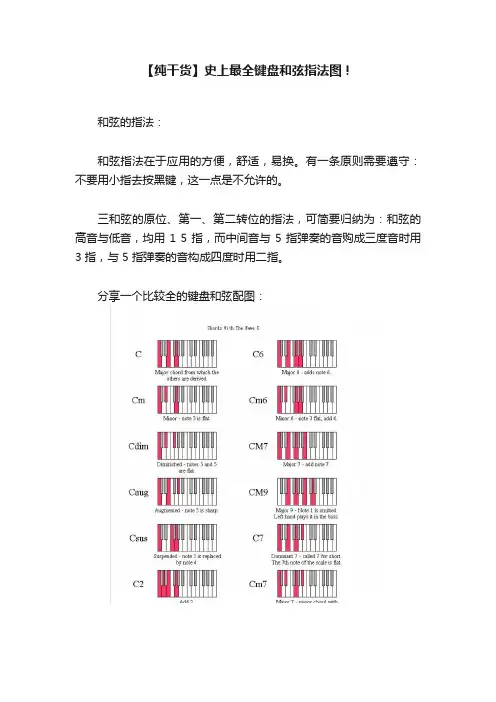 【纯干货】史上最全键盘和弦指法图！