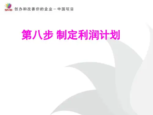 制定利润计划课件65页PPT