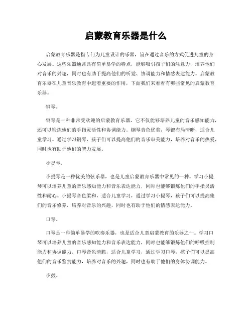 启蒙教育乐器是什么