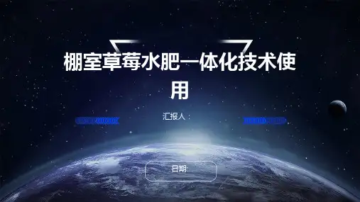 棚室草莓水肥一体化技术使用