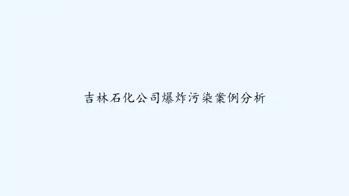 吉林石化公司爆炸污染案例分析 PPT