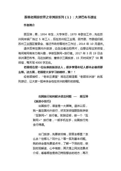 跟着老顾游世界之非洲游系列（1）：大津巴布韦遗址
