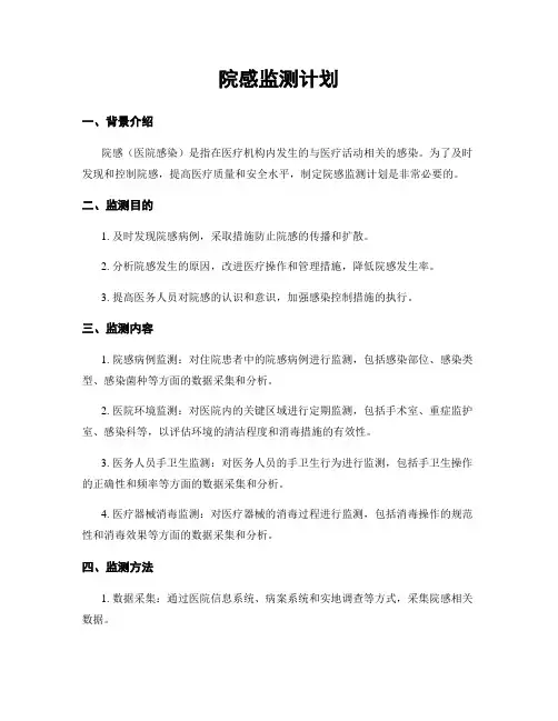 院感监测计划
