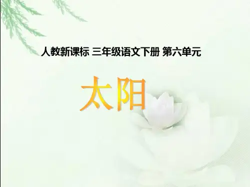《太阳2》ppt课件(2篇)
