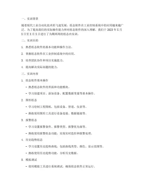 组态内实训报告