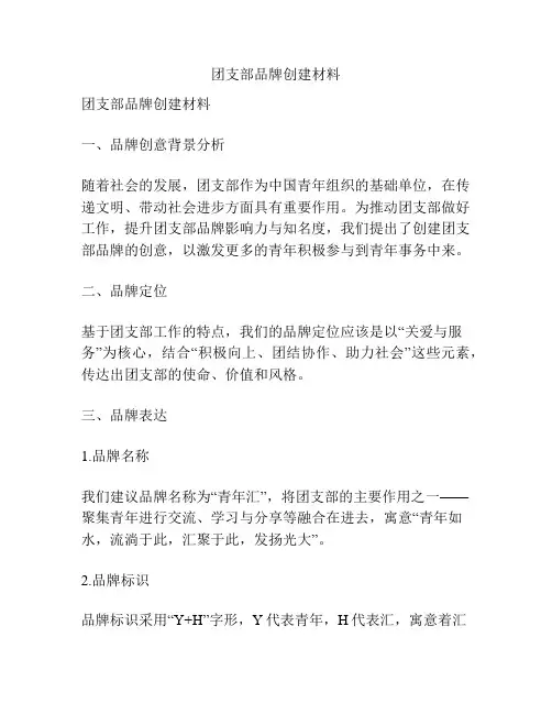 团支部品牌创建材料