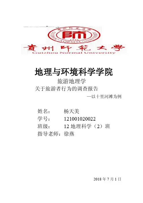 关于旅游者这行为的调查报告