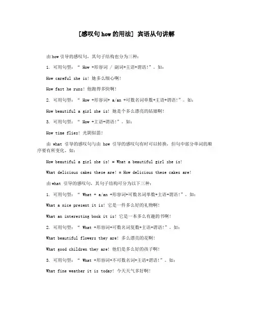 [感叹句how的用法] 宾语从句讲解