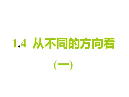 北师大版七年级上册 1.4从不同方向看  (14张PPT)