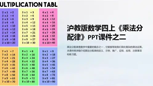 沪教版数学四上《乘法分配律》课件之二