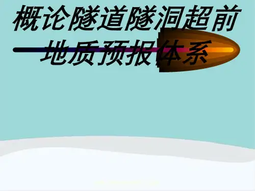 隧道之超前地质预报技术体系