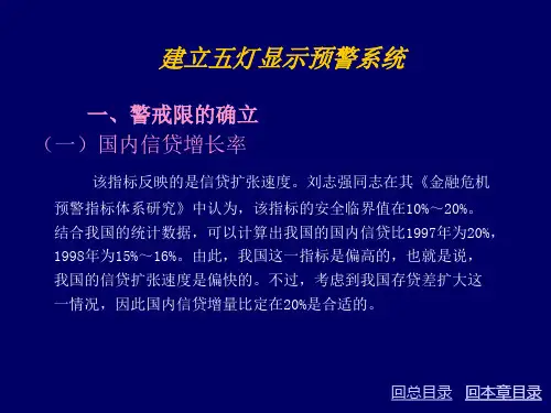 第九章_金融风险预警指标体系及其预警方法