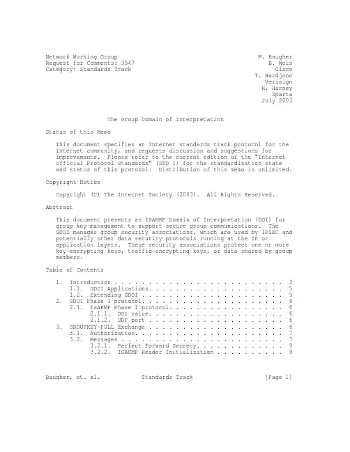 rfc3547.The Group Domain of Interpretation
