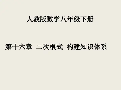 人教版八年级下册数学：第十六章  二次根式  构建知识体系 (共16张PPT)