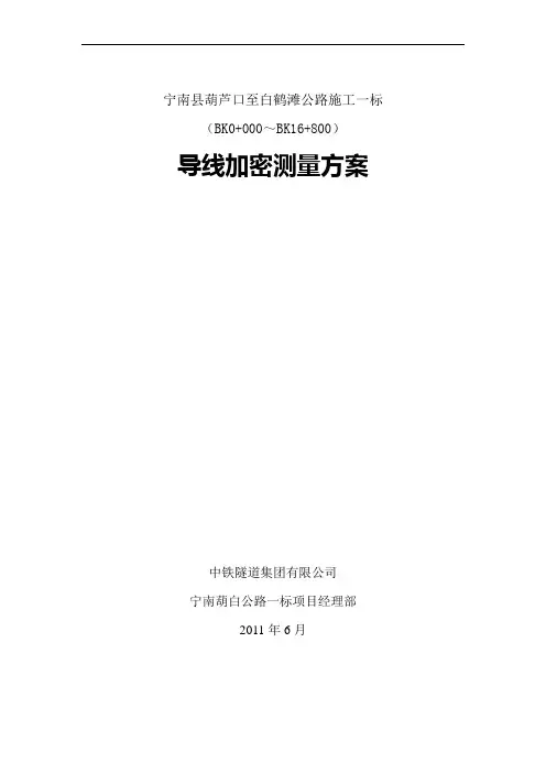 (完整版)导线加密测量方案