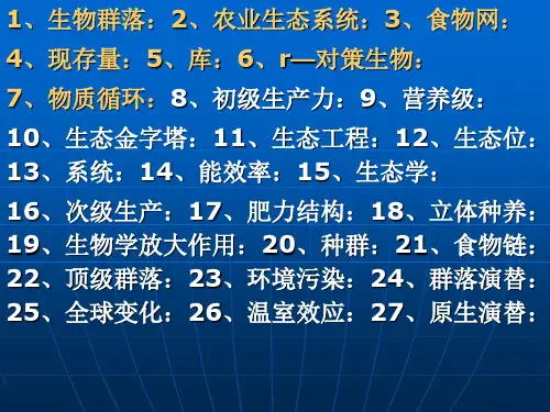 农业生态学复习题1..