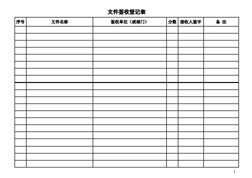 文件签收登记表